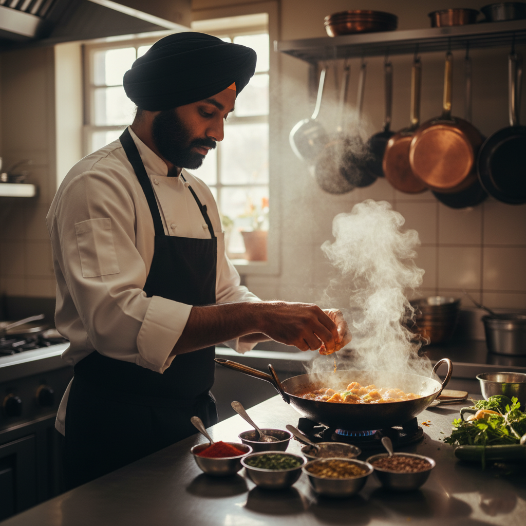 Chef cooking at Clement